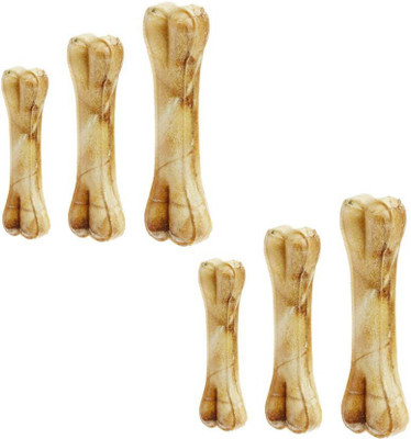 

Foodie Puppies Pressed Dog Bone 3 inches - Pack of 6 bones Chicken Dog Chew(240 g, Pack of 6)