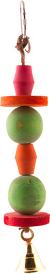 

BirdSpot Chunky Wood Ball & Disc Bell Wooden Tug Toy For Bird