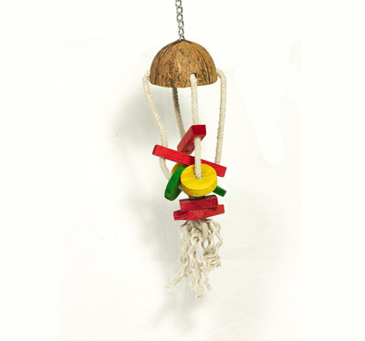 

BirdSpot Coco Delight Hanging Wooden Tug Toy For Bird
