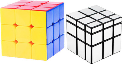 

Printz Rubix Cube 000044(Sticker less)Mirror Rubix Cube Silver(2 Pieces)