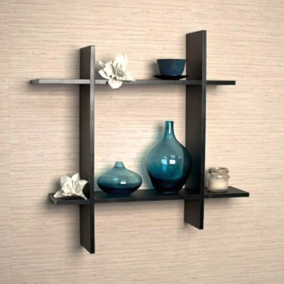 

Skwood MDF Wall Shelf(Number of Shelves - 1, Black)