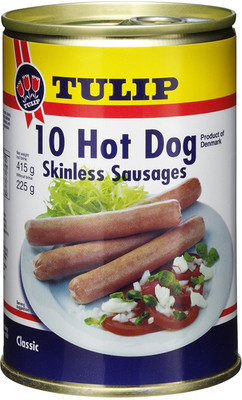 

Tulip 10 Hot Dog Skinless Sausages 415 g
