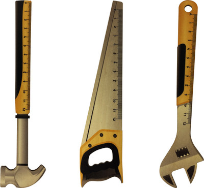 

Bag of Small Things Designer Shapes Wooden Ruler Multipack Carpenter set of 3 Brown Mix Ruler(Set of 3, Gold)