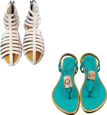 

Fashionitz Women Beige::Turquoise Casual