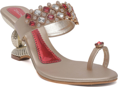 

Zachho Women LightGoldRed Wedges