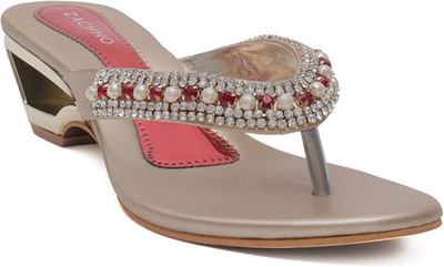 

Zachho Women LightGoldRed Heels