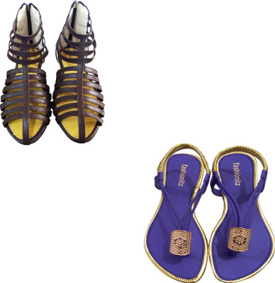 

Fashionitz Women Brown::Purple Casual