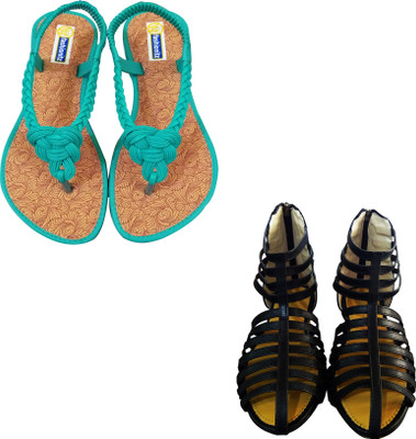 

Fashionitz Women Turquoise::Black Casual