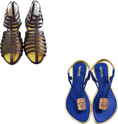 

Fashionitz Women Brown::Navy Casual
