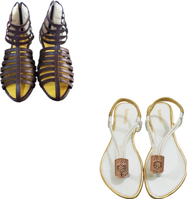 

Fashionitz Women Brown::White Casual