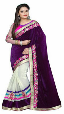 

Reya Embellished Fashion Georgette Saree(Purple), Multicolor