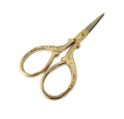 

Confidence Craft Stainless Steel European Scissors Vintage Floral Sewing Scissor Tools / Scissor for Tailorig Scissors(Set of 1, Copper)