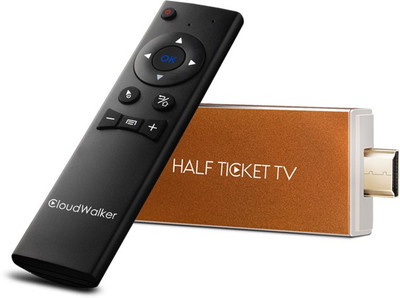 

Cloudwalker Halfticket Wifi streaming dongle model AI805 Media Streaming Device(Gold)
