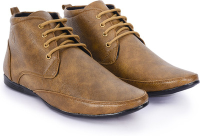 

Rozo High Ankle Formal Shoes Oxford For Men(Beige