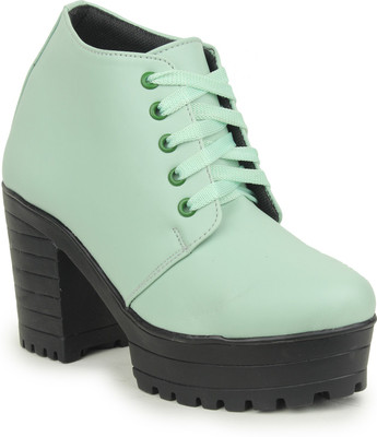 

Moonwalk Boots For Women(Green, Grey