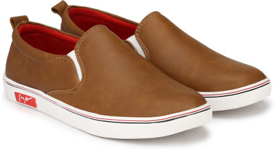 

RESTINFOOT Slip On Sneakers For Men(Tan, Bronze
