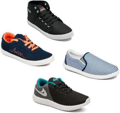 

Asian men's casual shoes combo pack of 4 Casuals For Men(Multicolor