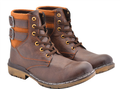 

Walkjump trending high ankle boots, high tops boots, Boots For Men(Brown