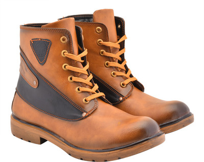 

Walkjump premium high ankle boots, comfortable boots, lifestyle Boots For Men(Tan, Black