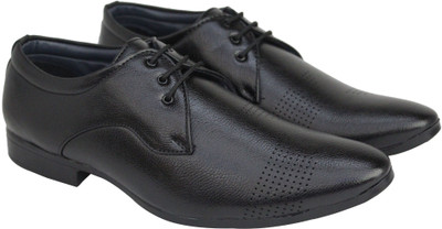 

Footsteps Men's Formal Shoes Derby For Men(Black
