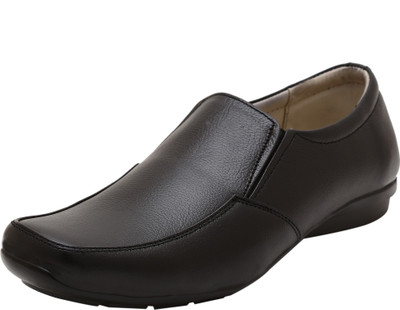 

REAL TUCKER Comfy Leather Formal Shoes With Leather Upper And Leather Lining Slip On For Men(Black