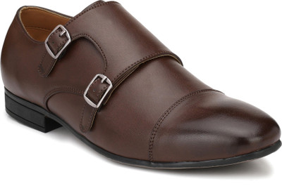 

Fentacia Brown Monk Strap For Men(Brown