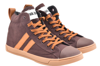 

Walkjump trending high ankle shoes, high tops, Canvas Shoes For Men(Brown