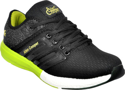 Allen Cooper Running Shoes For Men(Black, Green