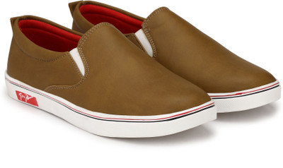 

RESTINFOOT Slip On Sneakers For Men(Beige, Biege