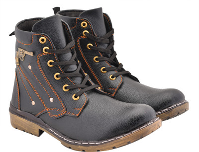 

Walkjump tough men high ankle boots, high tops boots, gun boots, Boots For Men(Black