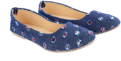 

AirSoon Women Denim Check Bellies For Women(Blue
