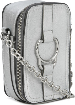 

Accessorize Women Casual Silver PU Sling Bag