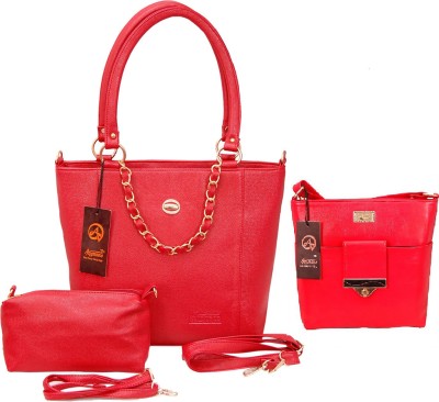 

Anemone Women Casual Red PU Shoulder Bag