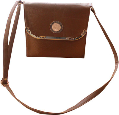 

HD Girls Casual Brown PU Sling Bag