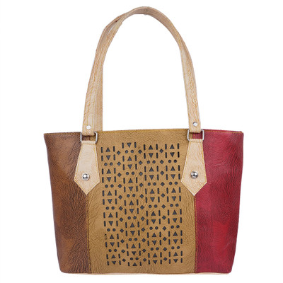 

HUSSIE Girls Casual Brown, Maroon Leatherette Hand-held Bag