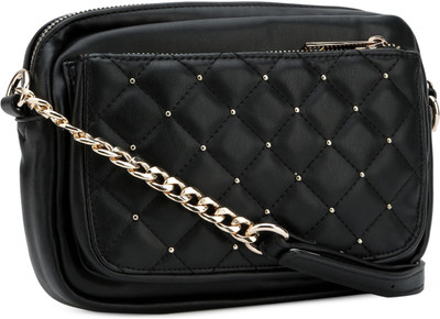

Accessorize Women Casual Black PU Sling Bag