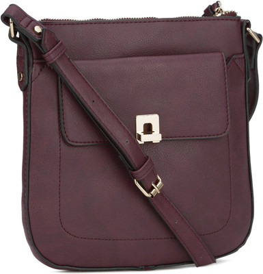 

Accessorize Women Casual Maroon PU Sling Bag