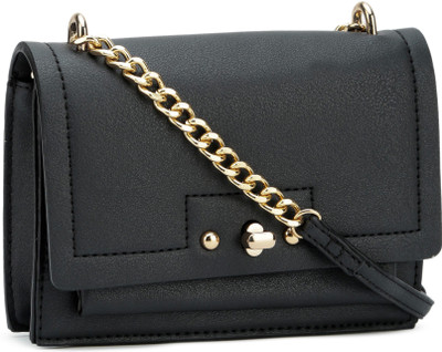 

Accessorize Women Casual Black PU Sling Bag