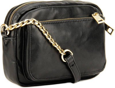 

Accessorize Women Casual Black PU Sling Bag