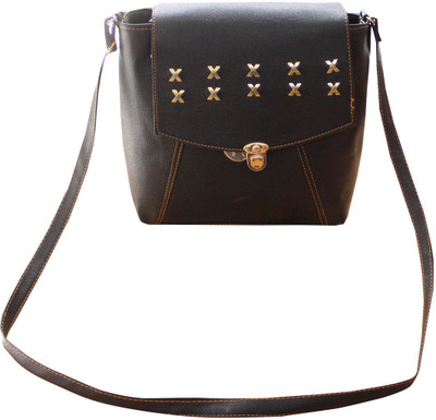 

HD Girls Casual Black PU Sling Bag