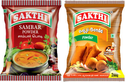 

Sakthi Spices Sambar powder 200g + Bajji Bonda Powder 200g -(2 x 200 g)