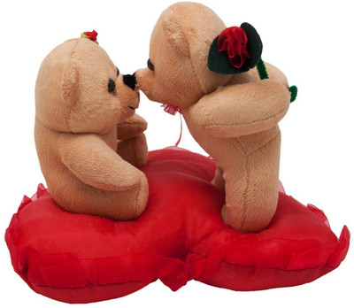 

PI World Valentine Kissing Couple Brown On Heart - 20 cm - 20 cm(Multicolor)