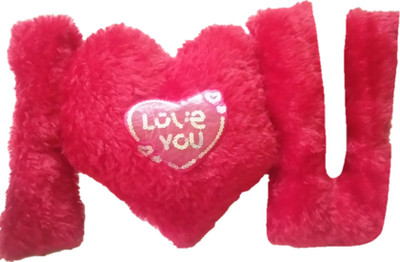 

Aparshi I Love You with heart stuffed soft gift pack for valentine ILUH02_01 - 30 cm(Red)