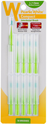 

pearlie white Compact Interdental Brush L 1.5mm Pack Of 10s Ultra Soft Toothbrush(Pack of 10)