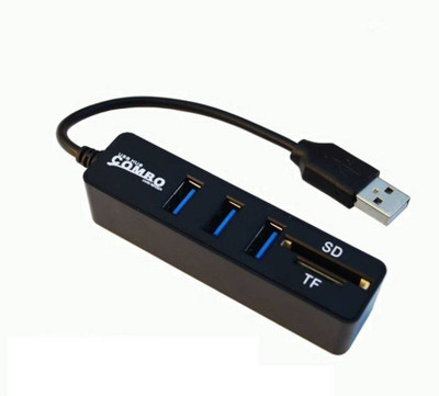 

Oxza 2.0 USB 3 PORT HUB + MULTIPLE Card Reader USB Adapter 2.0 USB 3 PORT HUB + MULTIPLE Card Reader USB Adapter USB Hub(Black)