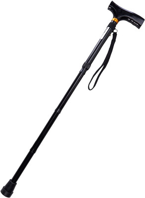 

Iktu Automatic Magnetic Snap-Out Folding Crutch Walking Cane Folding Stick with Adjustable Length (33-37 Inch) (Black) Walking Stick