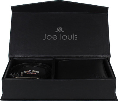 

Joe Louis Men Black Genuine Leather Wallet(4 Card Slots)