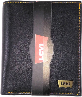 

Levi Men Black Genuine Leather Wallet(2 Card Slots)