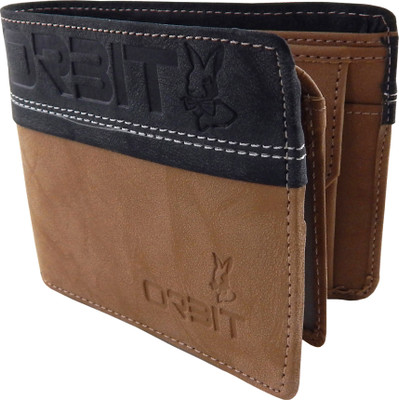 

Orbit Men Beige, Blue Genuine Leather Wallet(5 Card Slots), Beige;black