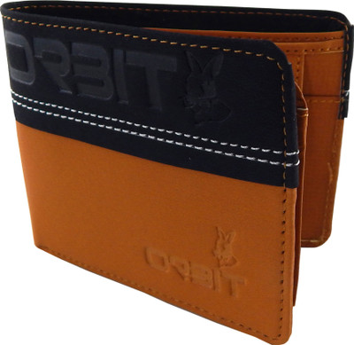 

Orbit Men Tan, Black Genuine Leather Wallet(5 Card Slots), Black;tan